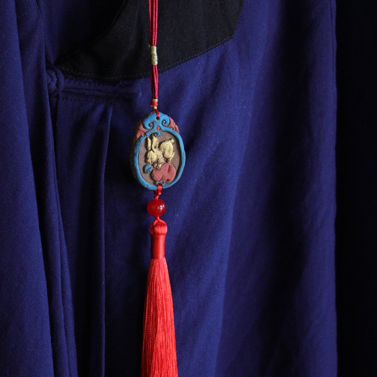 Auspicious Rabbit Incense Pendant