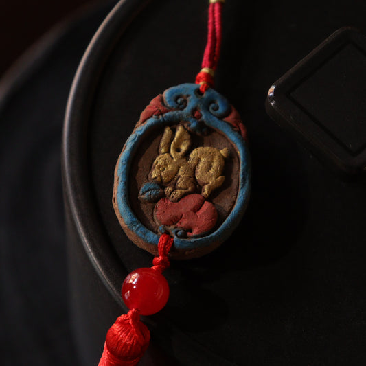 Auspicious Rabbit Incense Pendant